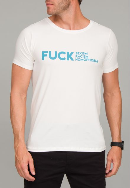 Camiseta Fuck Hate Off White