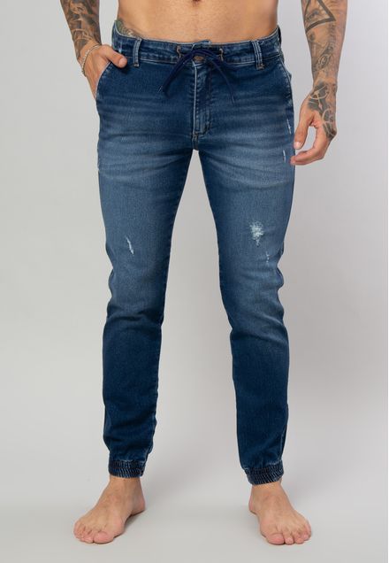Calça Jogger Jeans UltraConfort Blue Washed