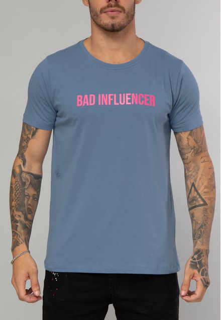 Camiseta Bad Influencer Azul Cobalto