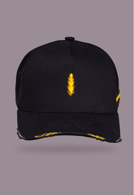 Boné Poidos Preto e Amarelo