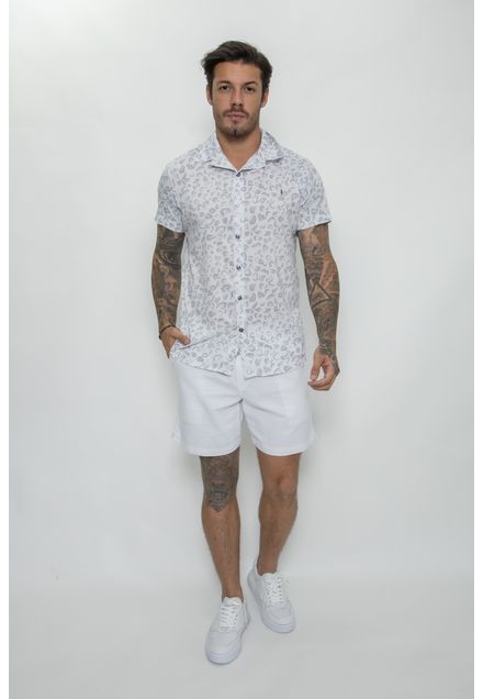 Camisa Casual Onça Branca