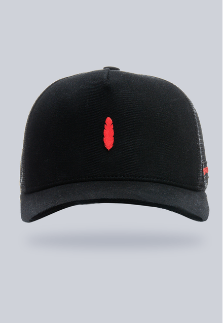 Boné Red Feather Black
