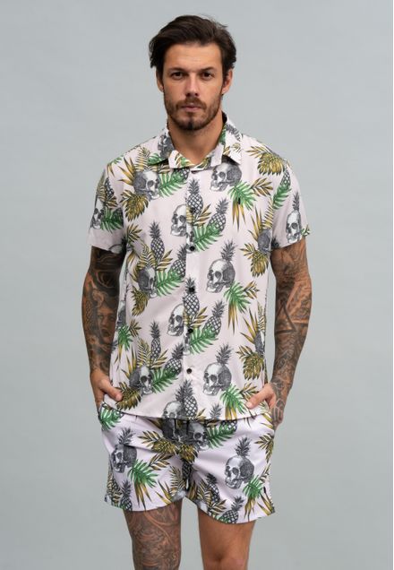 Camisa Casual Pineaple Skull