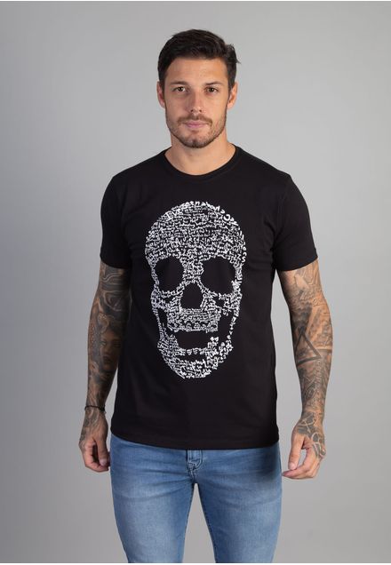 Camiseta  Skull Writings