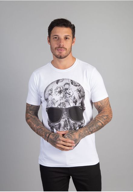 Camiseta Skull Flowers