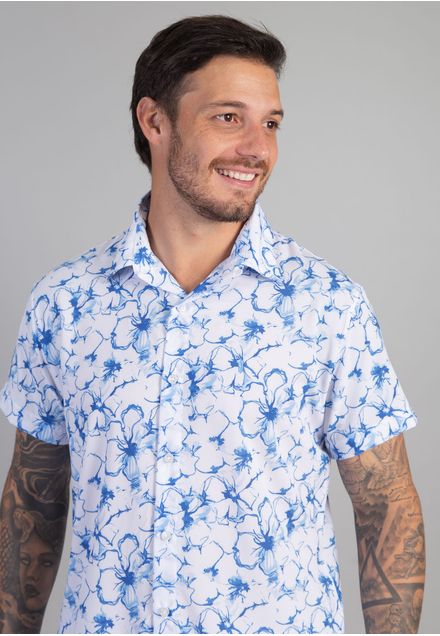 Camisa Casual  Abstract Flowers
