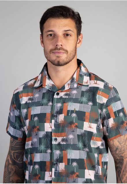 Camisa Casual Geometric Coconut