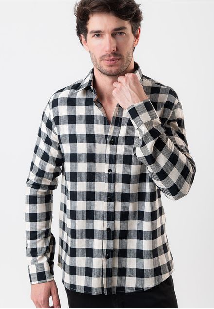 Camisa Xadrez Elegance Linho M/L