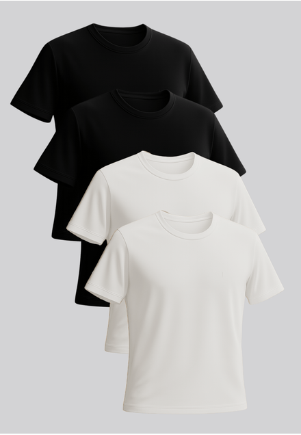 KIT 4 Camisetas Básicas